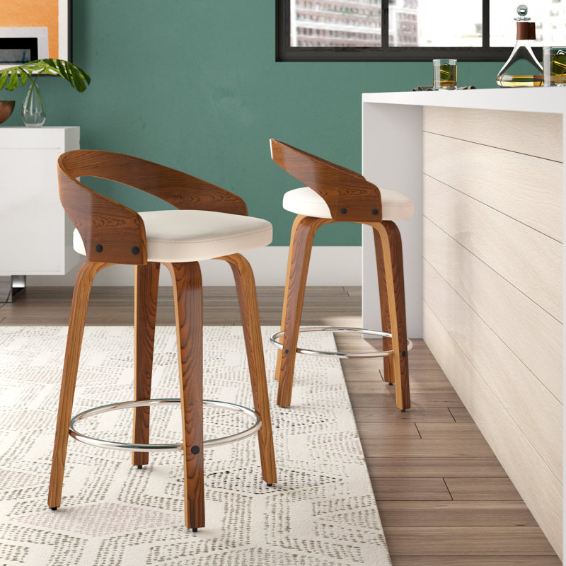 Langley Street Wright Bar & Counter Swivel Stool & Reviews Wayfair